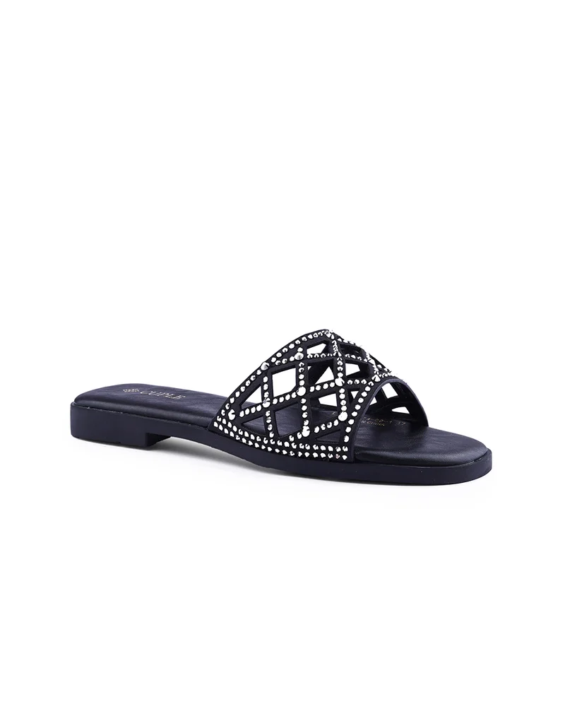 كابلي صنادل نسائية مسطحة مفتوحة