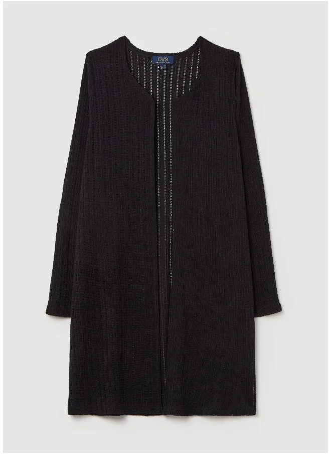 Ovs Long open cardigan with openwork