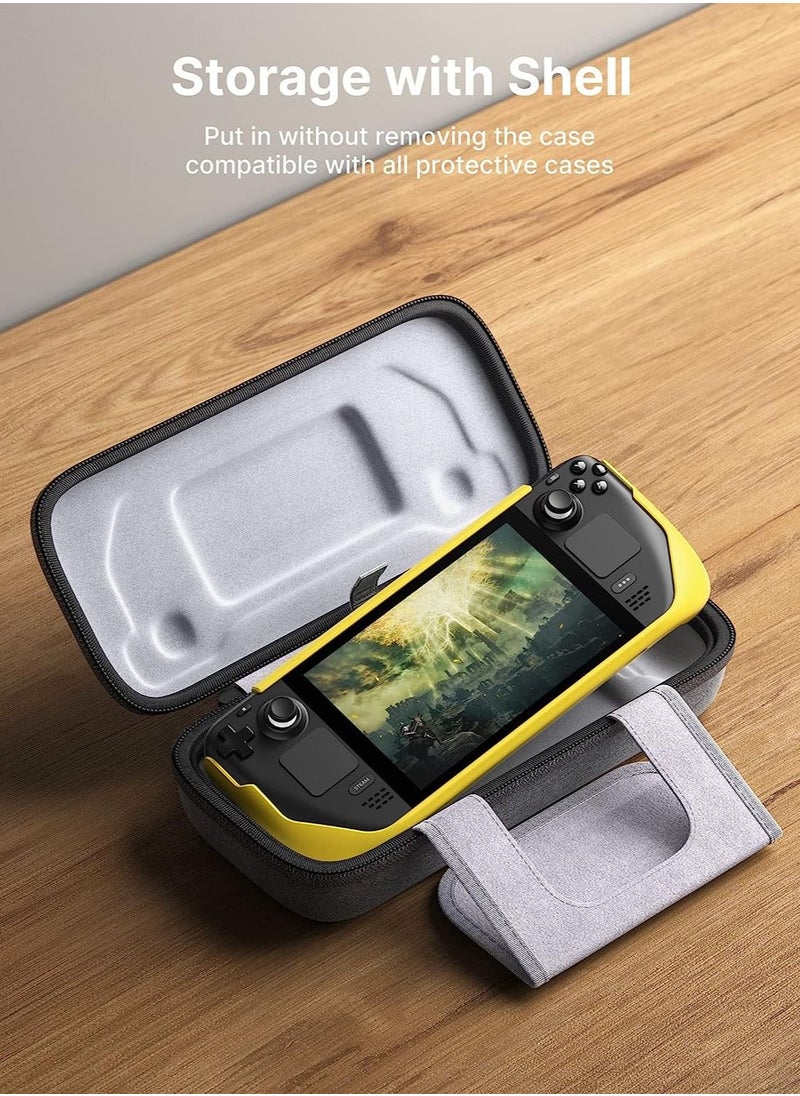 JSAUX - Carrying Case Compatible with Steam Deck, Protective Hard Shell Carry Case Built-in Charger & Docking Station Storage Upgrade, Portable Travel Case for Steam Deck Console & Accessories - Image 1