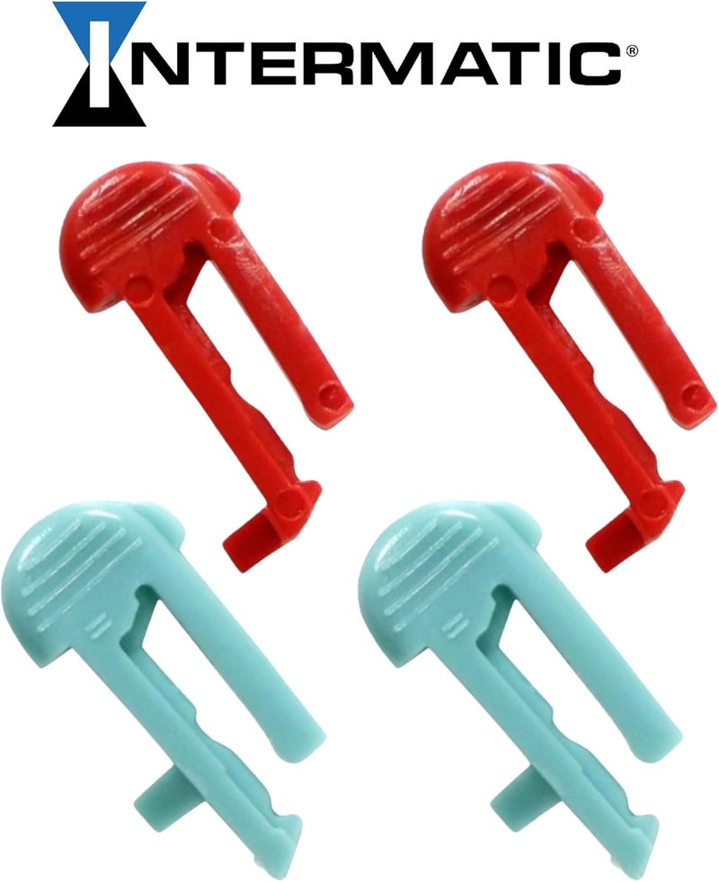 Intermatic Cycle Timer Clock ON/OFF Plastic Switch Trippers - P1000 PB PF1100 Series, 2 Red, 2 Green - Image 4