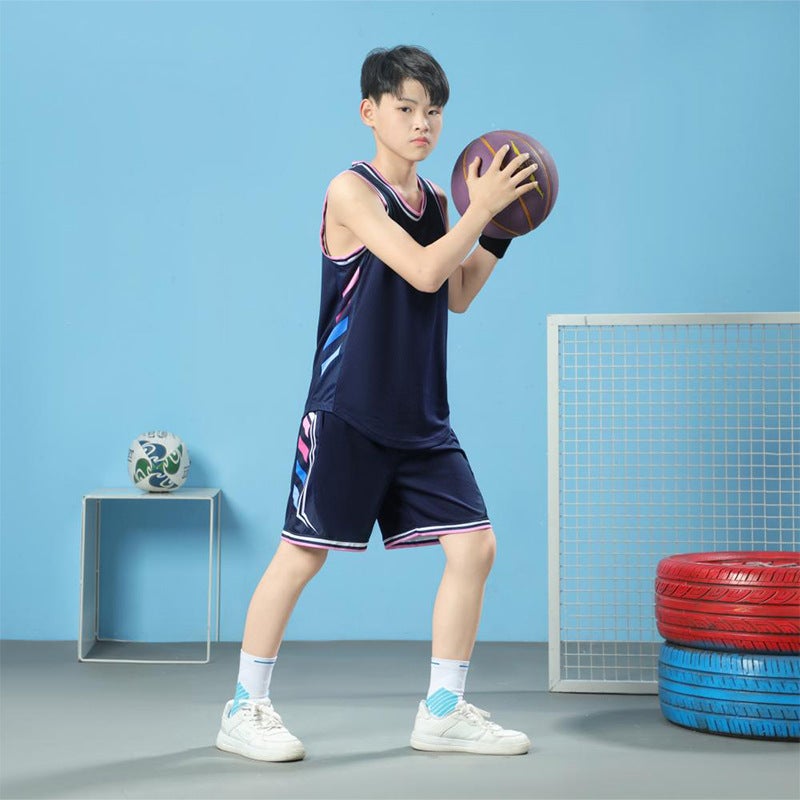 American Kidsren'S Basketball Uniform Set Printed With Breathable Printing For Male And Female College Students Competition Training Team Uniforms Vest Jerseys - Image 3