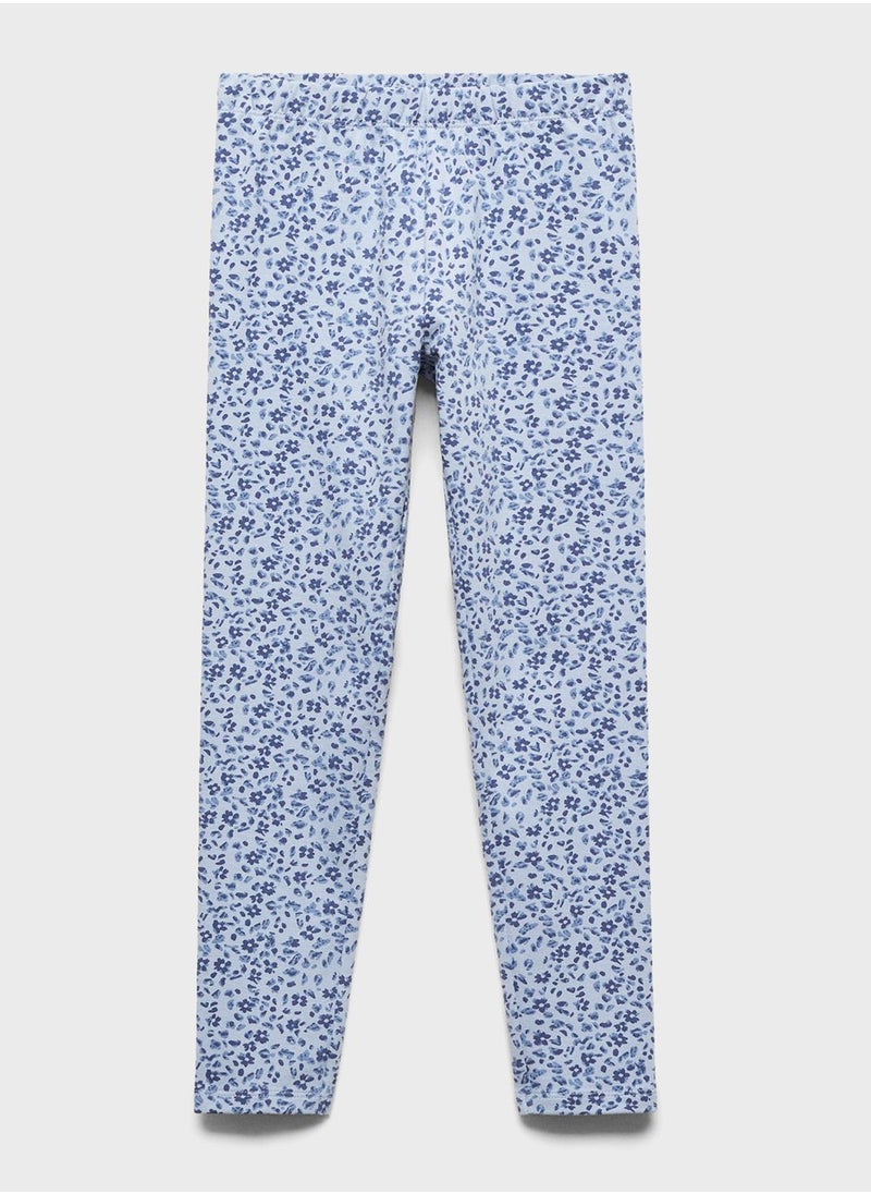 MANGO - Kids Floral Print Leggings - Image 1