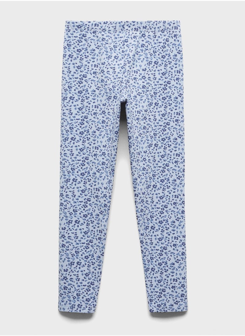 MANGO - Kids Floral Print Leggings - Image 1