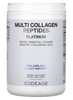 Multi Collagen Peptides Powder Platinum Unflavored 11.5 oz (326 g)