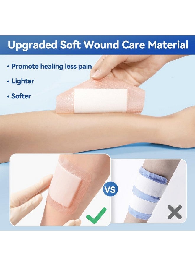 Dimora Dimora Silicone Super Absorbent Wound Dressings - Gentle Adhesive Bandages with Ultrasorb Polymer,Heavy Exudate Wound Care Pads 6"X 6" 10 Packs - Image 3