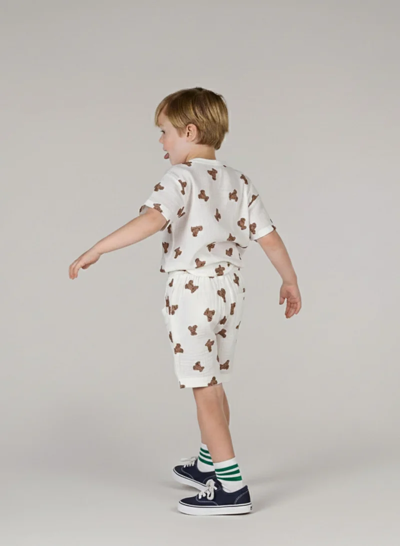 Just Nature White Teddy Bear Shirt for Men | Best Price UAE