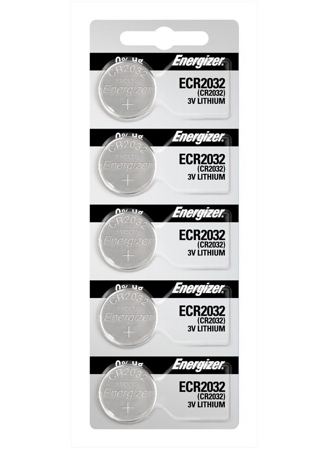 Energizer - 2032 Battery CR2032 Lithium 3v, 5 Count (Pack of 1) - Image 1