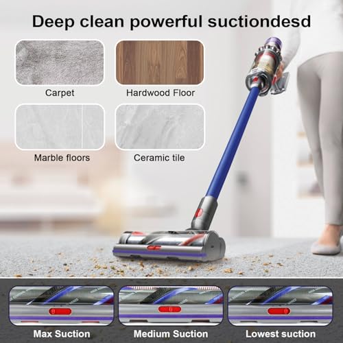 Coodss High Torque Brush Head Replacement for Dyson V11 V15 V10 V8 V7 Vacuum Cleaners, Anti-Tangle Brush, Three Adjustable Suction Modes, Suitable for Hardwood Floor Carpets - Image 5