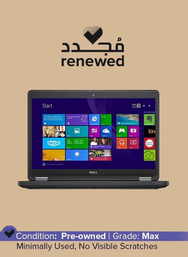 ديل مُجدد- لابتوب لاتيتيود E5450 بشاشة مقاس 14 بوصة ومعالج إنتل كور i5/ الجيل الخامس/ ذاكرة رام سعة 8 جيجابايت/ محرك أقراص SSD سعة 256/ بطاقة رسومات مدمجة 520 عالية الوضوح، إصدار (2015) اللغة الإنجليزية أسود - Image 1