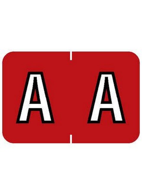 Barkley Abkm Compatible 71620 Series Alpha Labels, Red A, 1”H X 1-1/2”W Label Size, Filing Color Code System, 252 Labels Per Kit (71621)