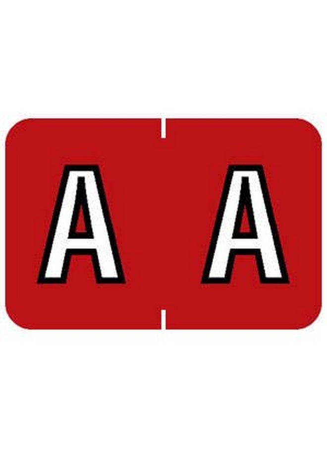 Barkley Abkm Compatible 71620 Series Alpha Labels, Red A, 1”H X 1-1/2”W Label Size, Filing Color Code System, 252 Labels Per Kit (71621)