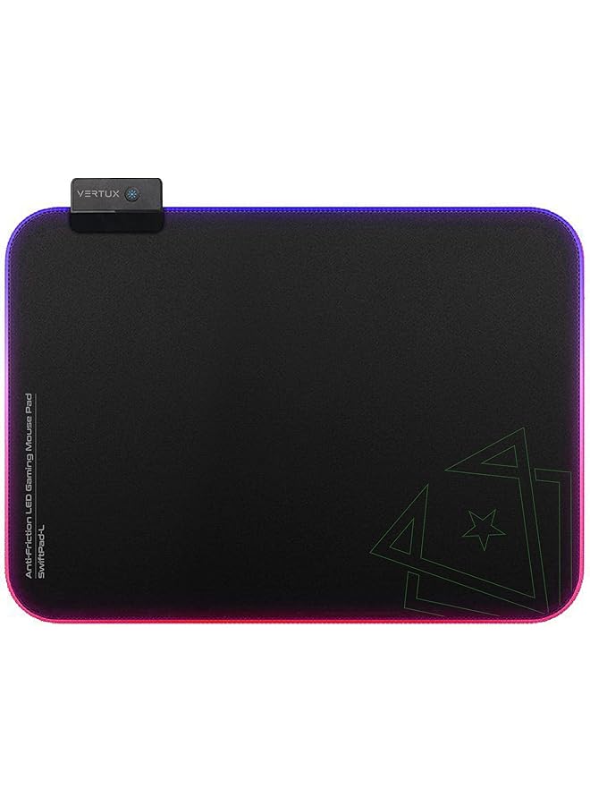 VERTUX Rgb Gaming Mouse Pad Foldable Soft Micro Weave Cloth Surface With 13 Colorful Led Modes Non Slip Base And Wear Resistant Surface 32.8X20Cm Swiftpad L - Image 1