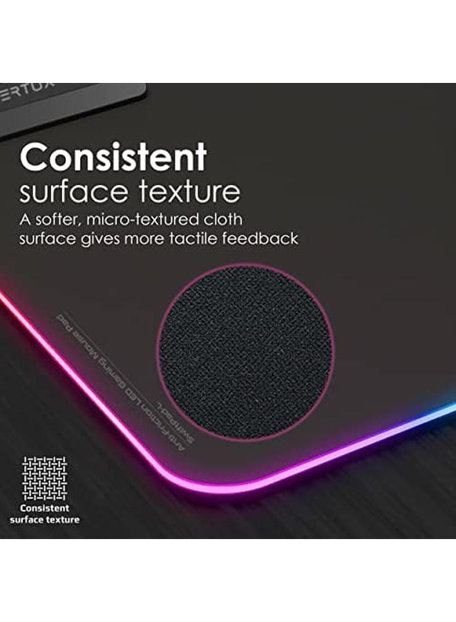 VERTUX Rgb Gaming Mouse Pad Foldable Soft Micro Weave Cloth Surface With 13 Colorful Led Modes Non Slip Base And Wear Resistant Surface 32.8X20Cm Swiftpad L - Image 3