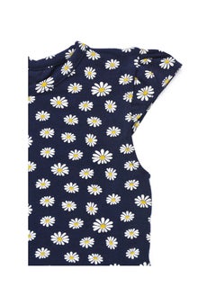 Baby Co. Blue flowers printed dress with head band.  - Image 2
