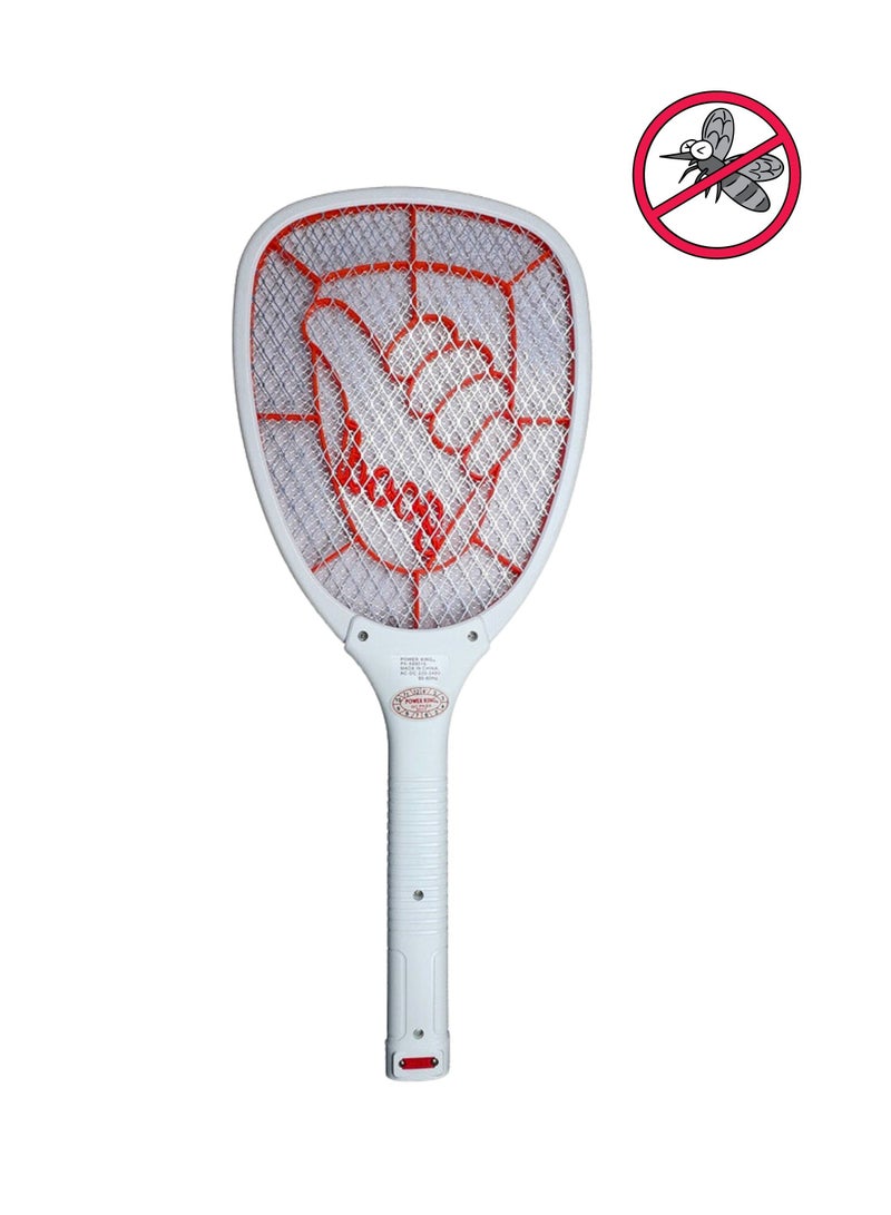Power King Electric Fly Swatter Racket,mosquito killer with LED light,Smart Bug Zapper, Rechargeable Base, Powerful Mosquitoes & Fly Killer with 3-Layer Safety Mesh for Home, Bedroom, Kitchen,office, out - Image 1