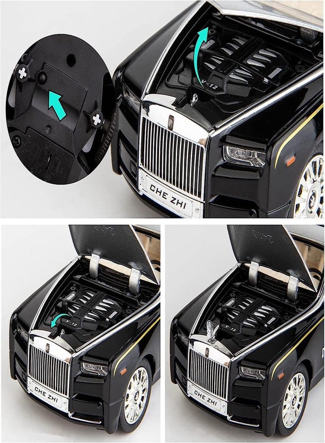 Coelon 1:24 Die cast Metal Toy car RR Phantom Model Car Light Sound Pull Back - Image 4
