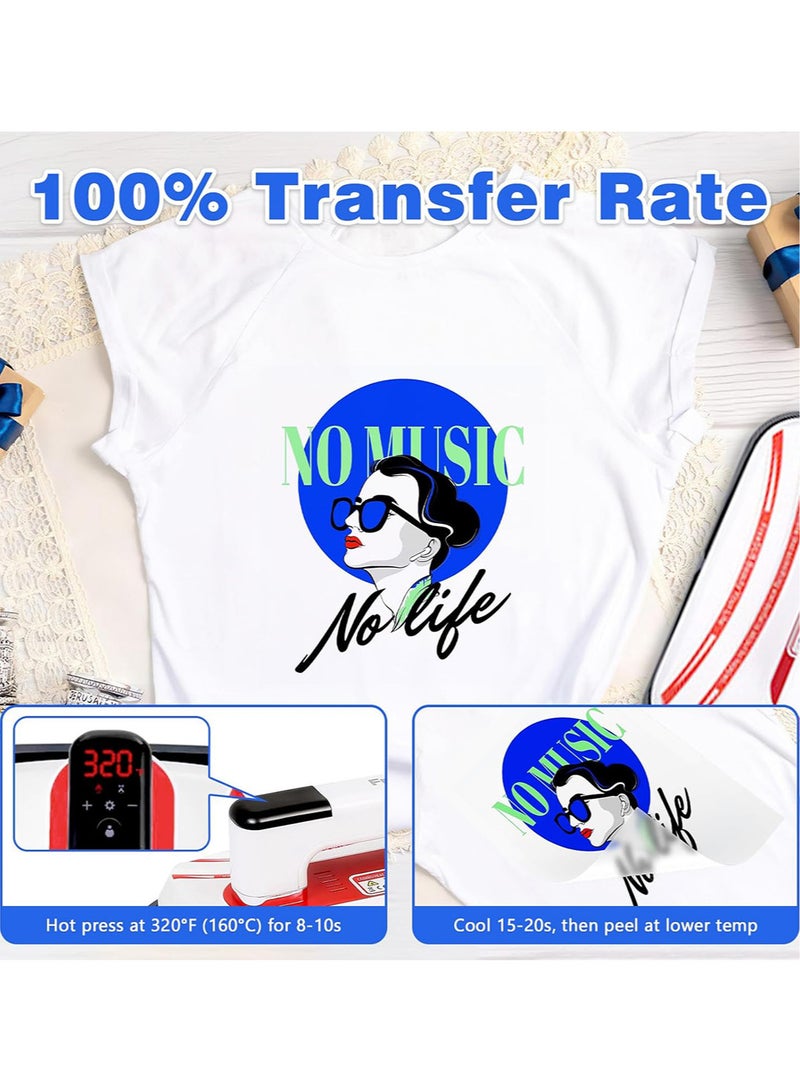 Generic 100 Sheets DTF Transfer Film A4 Double-Sided Matte PET Sublimation Thermal Transfer Paper Direct to Film Transfer Paper for T-Shirts DTF Printer (297mm x 210mm)  - Image 4