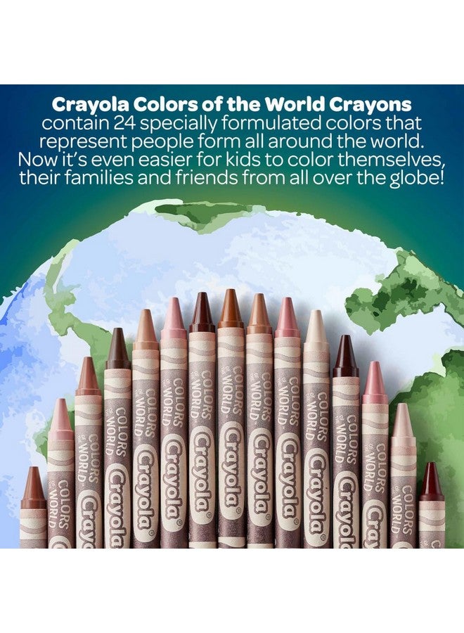 Crayola Colors of The World Bulk Crayon Classpack (480ct), 24 Skin Tone Crayon Colors, Classroom Supplies for Teachers, Ages 3+ - Image 4