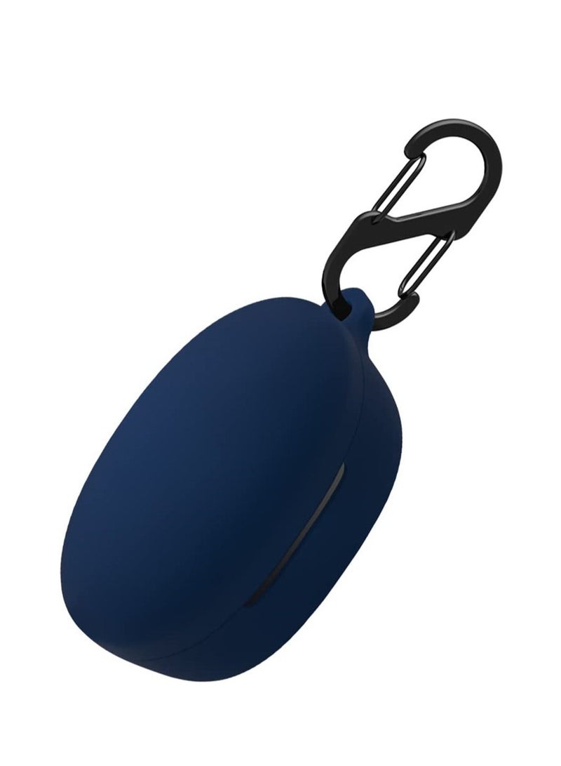 سيليكون حقيبة متوافق مع أنكر SoundCore الحياة P2 ميني المحمولة المضادة للخدش والصدمات كم ، مع هوك حلقة ( البحرية الأزرق ) - Image 1