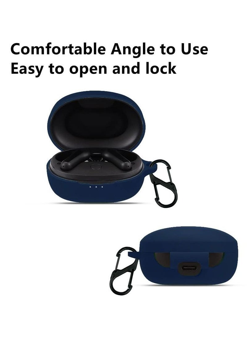 سيليكون حقيبة متوافق مع أنكر SoundCore الحياة P2 ميني المحمولة المضادة للخدش والصدمات كم ، مع هوك حلقة ( البحرية الأزرق ) - Image 3