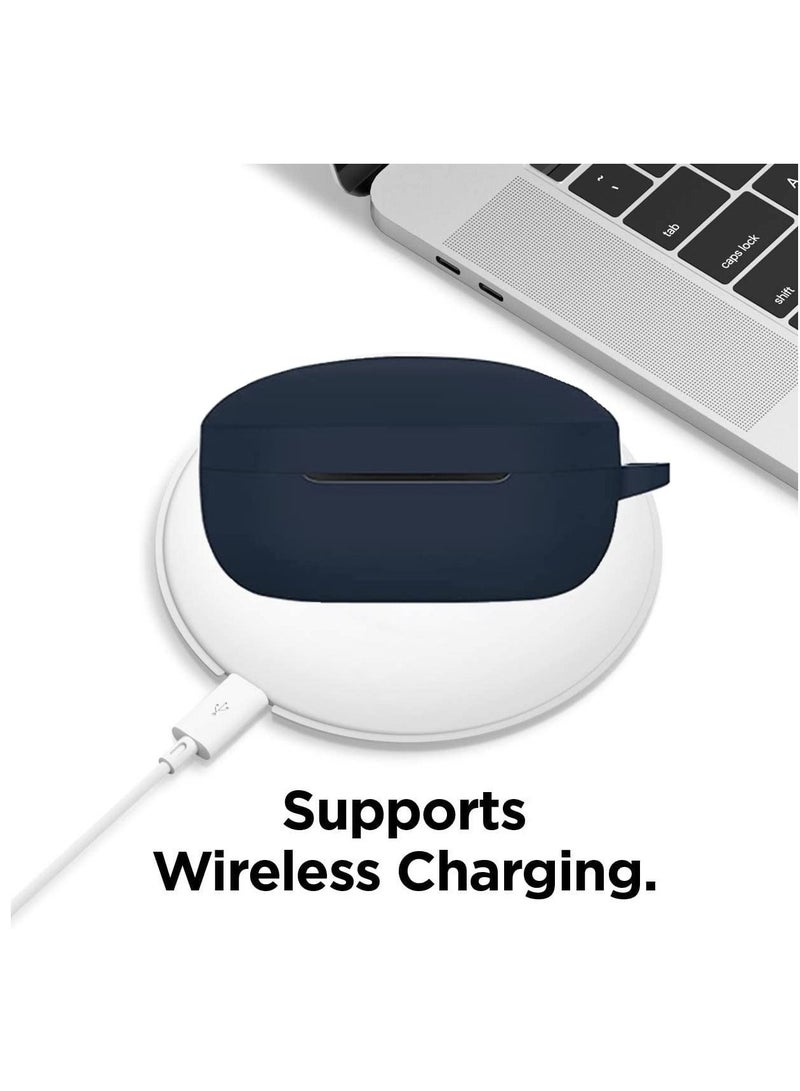 سيليكون حقيبة متوافق مع أنكر SoundCore الحياة P2 ميني المحمولة المضادة للخدش والصدمات كم ، مع هوك حلقة ( البحرية الأزرق ) - Image 4