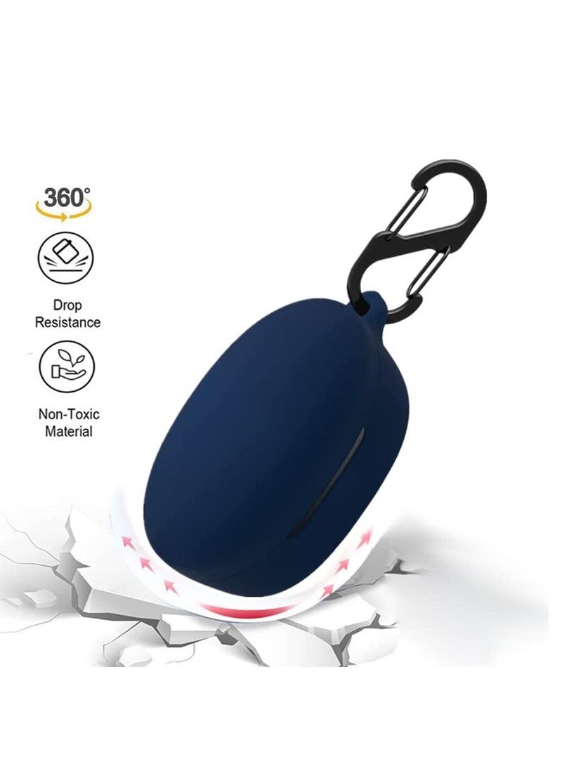 سيليكون حقيبة متوافق مع أنكر SoundCore الحياة P2 ميني المحمولة المضادة للخدش والصدمات كم ، مع هوك حلقة ( البحرية الأزرق ) - Image 2