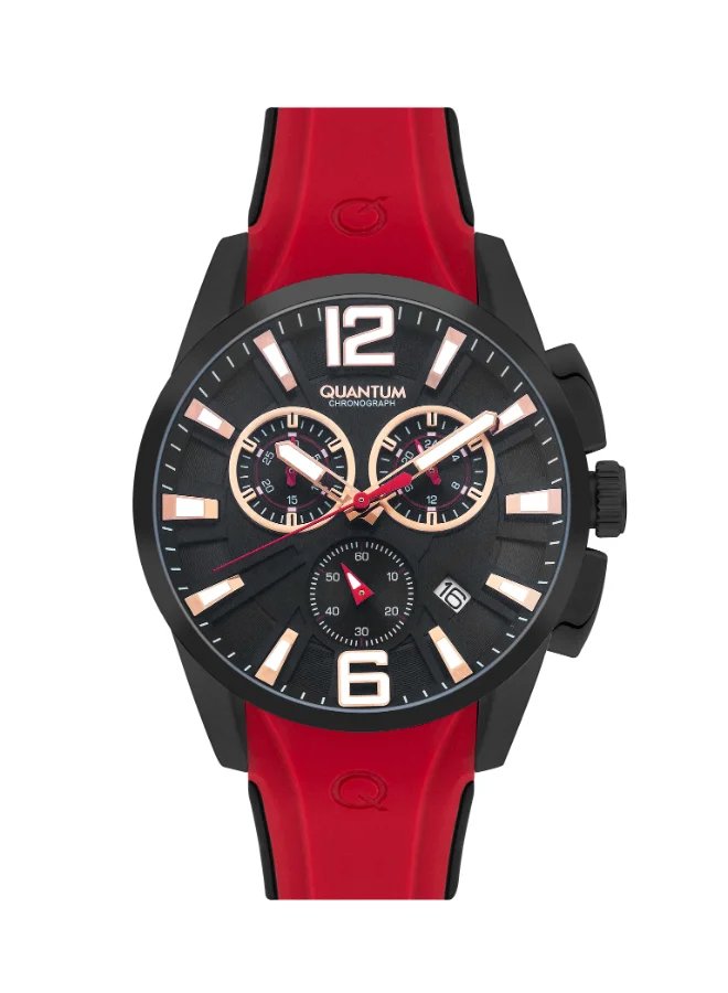 Quantum Men's Silicone Chronograph Watch PWG1076.658 - 47 mm
