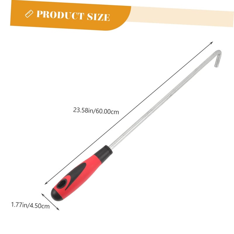 خطاف رفع غطاء البالوعة الثقيل بمقبض مطاطي لفتح الأبواب المنزلقة بسهولة - Image 3