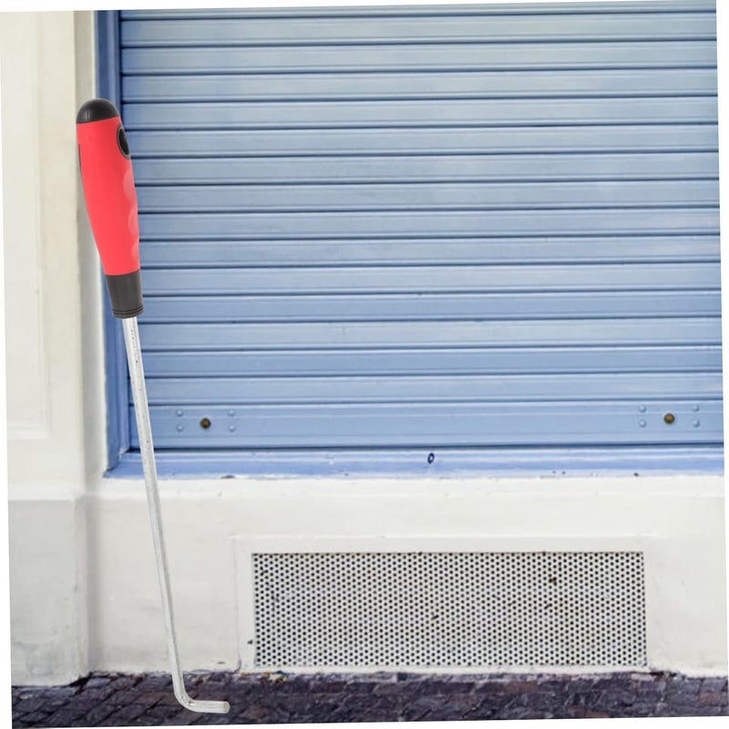 خطاف رفع غطاء البالوعة الثقيل بمقبض مطاطي لفتح الأبواب المنزلقة بسهولة - Image 5
