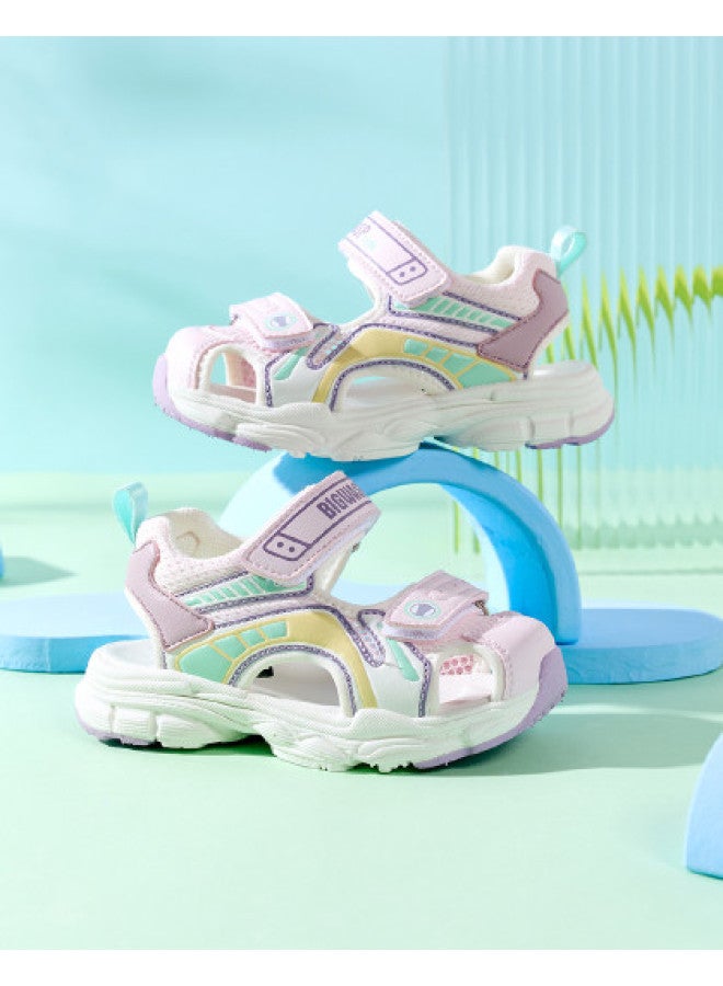 Bumblebee Baby Boys' & Girls' Sandals - Breathable Summer Beach Shoes With Toe Protection, Toddler First Walkers, Functional Hollow-out Design, Fashionable Infant Sandals - Image 1