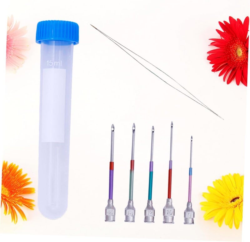 YOSADIER 5Pcs Punch Needle Embroidery Set with Beaded Needle Bottle for DIY Crafting Stitching and Tapestry for Beginners and Home Projects - Image 3
