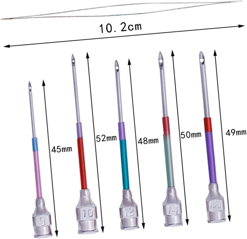 YOSADIER 5Pcs Punch Needle Embroidery Set with Beaded Needle Bottle for DIY Crafting Stitching and Tapestry for Beginners and Home Projects - Image 2