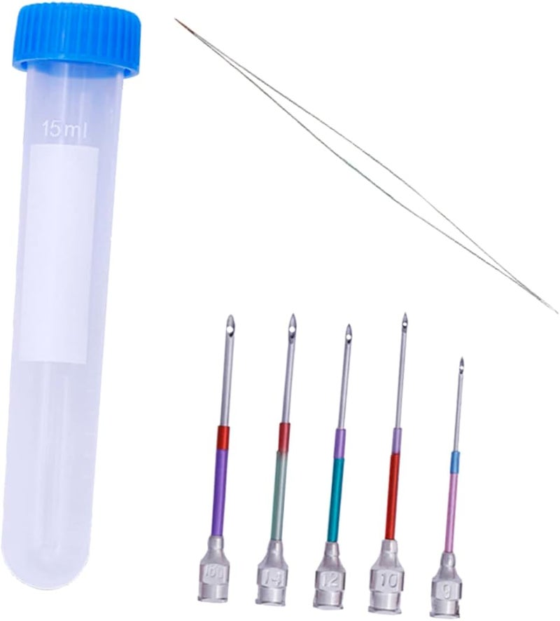 YOSADIER 5Pcs Punch Needle Embroidery Set with Beaded Needle Bottle for DIY Crafting Stitching and Tapestry for Beginners and Home Projects - Image 1