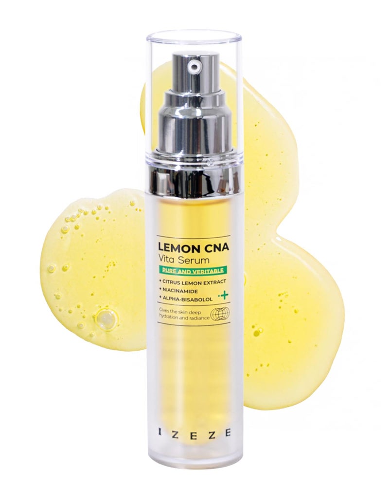IZEZE LEMON CNA Vita Serum 101 floz 30ml Vitamin C for Glow Skin Niacinamide Face Serum Non Greasy Light Weight Elasticity Improvement Skincare Korean