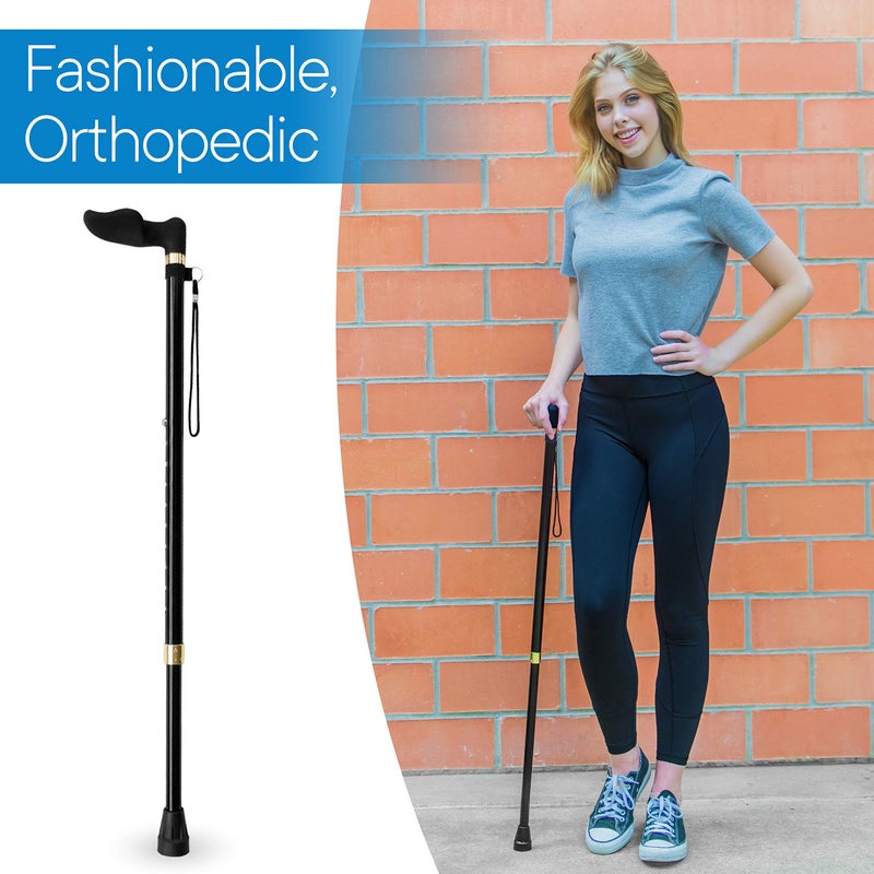 RMS Right Hand Walking Cane with Palm Grip Orthopedic Handle - Fit Individual's Palm Naturally - Ideal for Arthritis or Carpal Tunnel Syndrome - Image 4