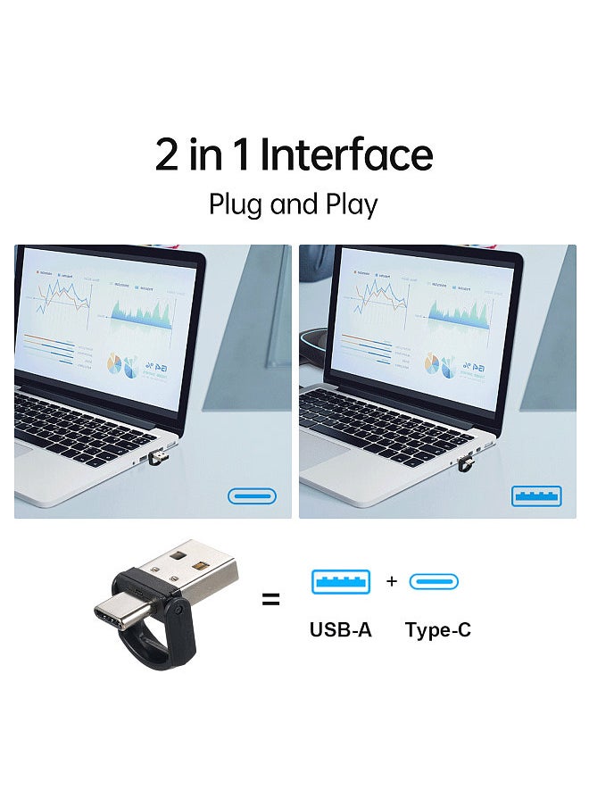 Bisofice Laser Presentation Pointer for PowerPoint PPT Clicker with USB/Type C Dual Head Receiver Wireless Rechargeable Presenter Clicker  - Image 4