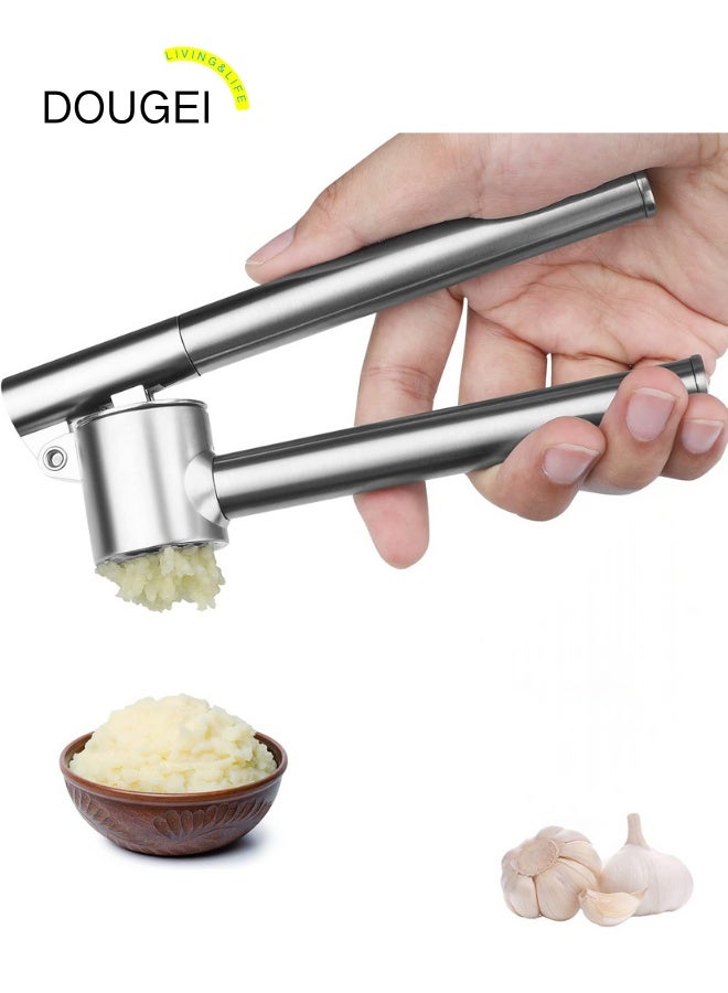 دوغي مُعصِر الثوم ، كسارة الثوم من الفولاذ المقاوم للصدأ ، مُعصِر الثوم سهل التنظيف وسهل الضغط ومقاوم للصدأ - Image 1