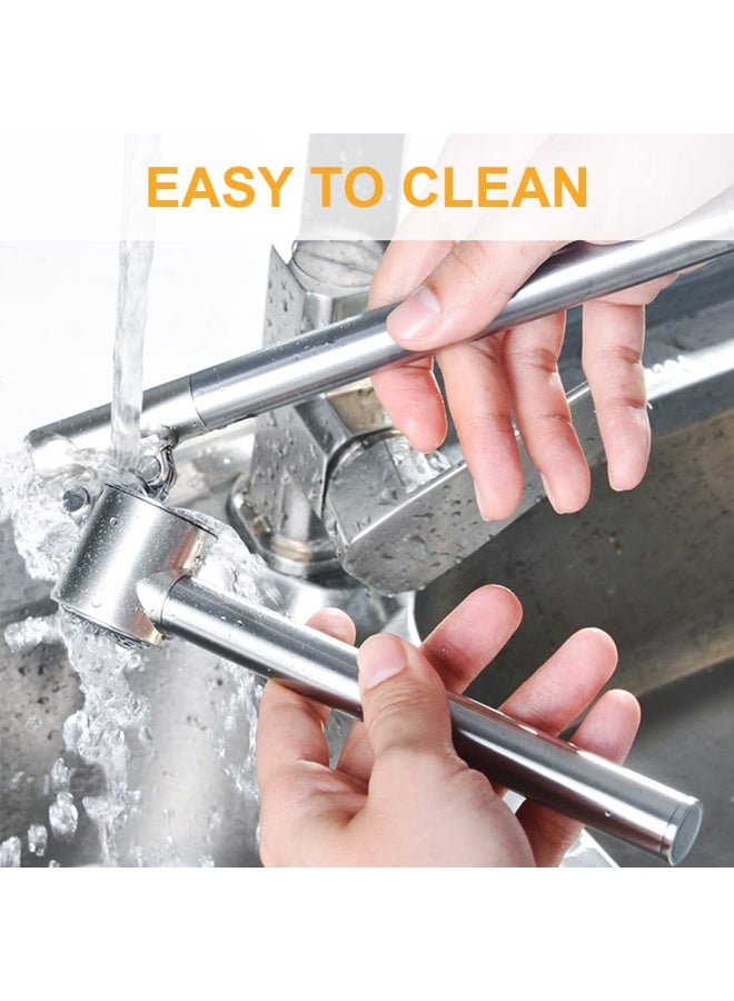 دوغي مُعصِر الثوم ، كسارة الثوم من الفولاذ المقاوم للصدأ ، مُعصِر الثوم سهل التنظيف وسهل الضغط ومقاوم للصدأ - Image 5