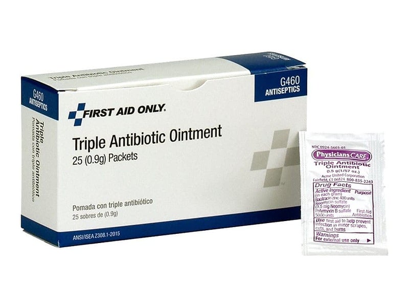 First Aid Only G460 Triple Antibiotic Ointment Packets 25 Count - Image 1