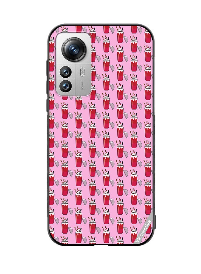 VR CREATIVE Protective Case Cover For Xiaomi 12 Pro Ice Cream Glass Drink Design Multicolour - Image 1