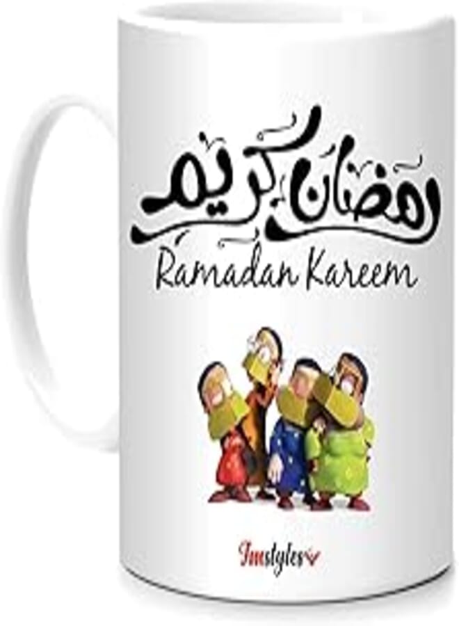 FMstyles - Ramadan Kareem with Arabic Cartoon Printed Mug - FMS246