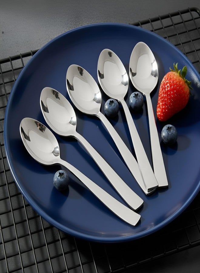 Parage 6 Piece Stainless Steel Tea Spoon Set for Tea, Coffee, Sugar & Spices, Small Spoons, Silver, Thickness: 1.8mm, Length: 14.5 cm - Image 1