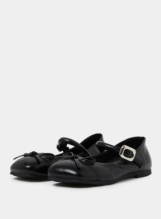 Styli Teen Girls Bow Detail School Shoes