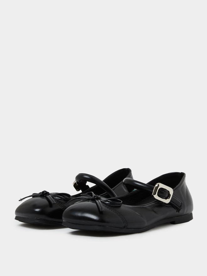 Styli Teen Girls Bow Detail School Shoes - Image 2