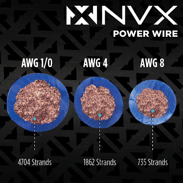 NVX True 4 Gauge AWG 100% OFC Amplifier Wiring Kit Without RCA Cable - XAPK4 - Image 3