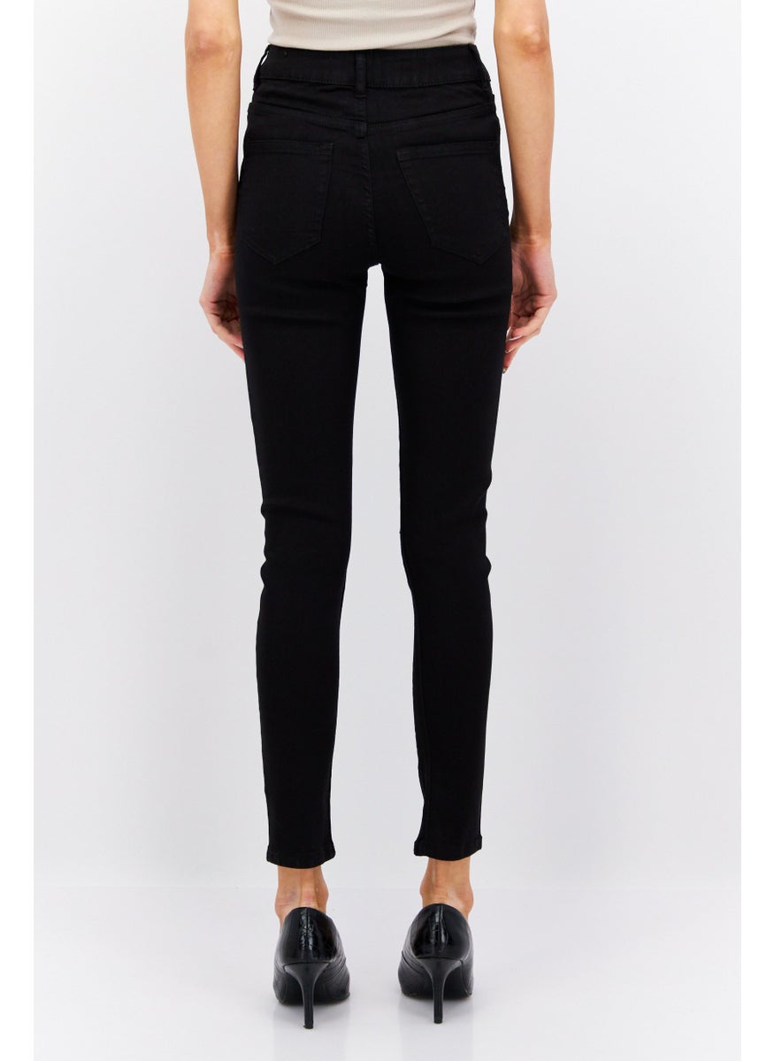 Don't Call Me Jennyfer - Women Skinny Fit Rip Non,Stretchable Denim Jeans, Black - Image 1