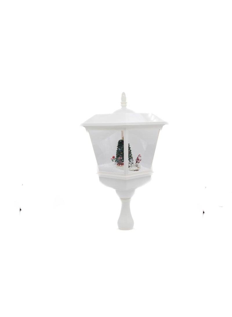 MADO GALLERY HOME DECOR Christmas Street Lamp colors Red or white 64-180 cm tall with Light, Cascading Snow, and Christmas Music, for Festive Holiday & Christmas decorations (WHITE, 64 CM / 25 INCHES) - Image 4