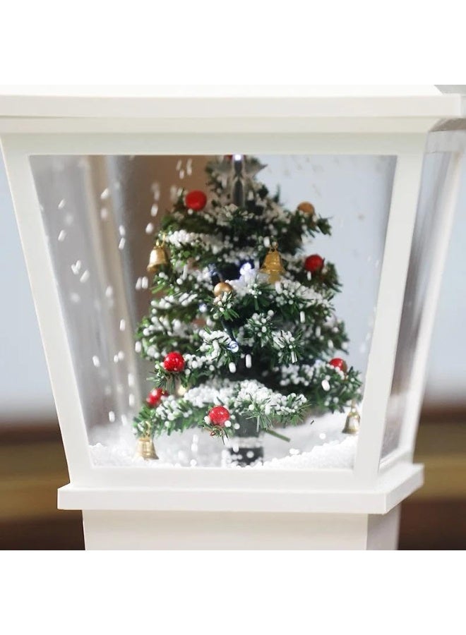 MADO GALLERY HOME DECOR Christmas Street Lamp colors Red or white 64-180 cm tall with Light, Cascading Snow, and Christmas Music, for Festive Holiday & Christmas decorations (WHITE, 64 CM / 25 INCHES) - Image 2