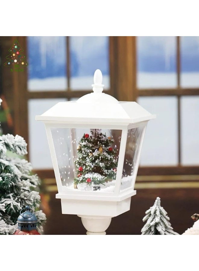 MADO GALLERY HOME DECOR Christmas Street Lamp colors Red or white 64-180 cm tall with Light, Cascading Snow, and Christmas Music, for Festive Holiday & Christmas decorations (WHITE, 64 CM / 25 INCHES) - Image 3