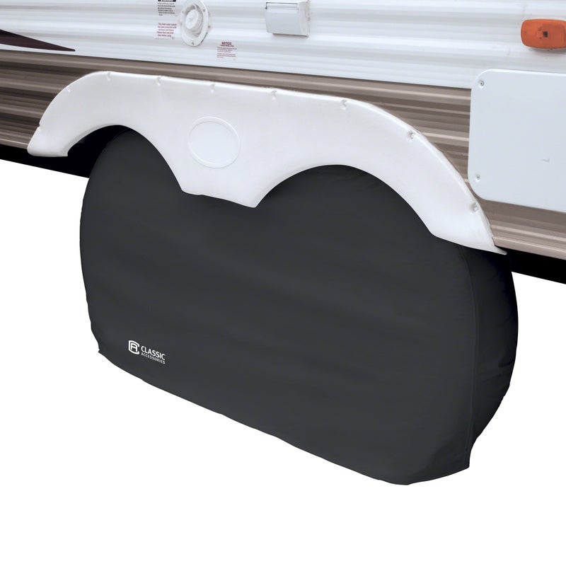 Classic Accessories Over Drive RV Dual Axle Wheel Cover Wheels 3033DIA Black
